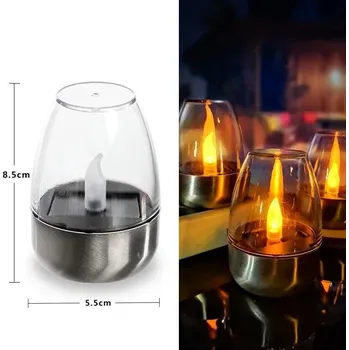 Venkovní osvětlení Solární zahradní svíčka bez plamene | osvětlení - A , 4 KS