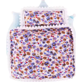 Doplněk pro panenku Postýlky pro panenky LABUBU (17 cm) Barva: modré kvítky (XM2234)