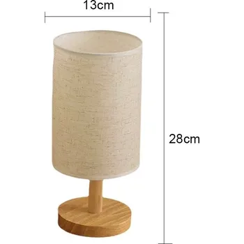 Lampička LED stolní lampa s látkovým stínidlem | noční světlo, lampička usb - Gary