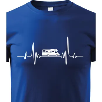 Chlapecké tričko Dětské tričko Srdeční tep Karavan, Barva Modrá, Velikost 122 cm/6 roků, Canvas Dětské tričko Bezvatriko.cz 2148