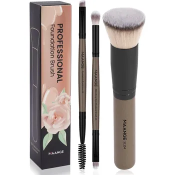 Kosmetický štětec Sada štětců na makeup | kosmetické pomůcky 3+1 ks - Zlato