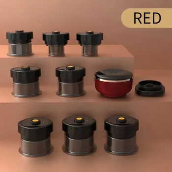 Masážní přístroj Elektrická vakuová baňka s gua sha a magnety pro celulitidu | masážní přístroj, spalovač tuku - Červený