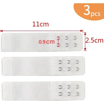 Podprsenka Prodlužovač podprsenky s háčky pro rozšíření | intimní doplněk, spodní prádlo - NRT113 3 ks bílé