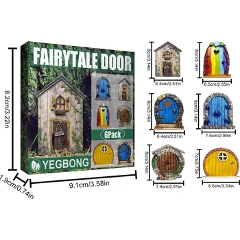 Zahradní dekorace Dekorace do zahrady s vtipným výrazem | zahradní socha - 6 ks dřevěných