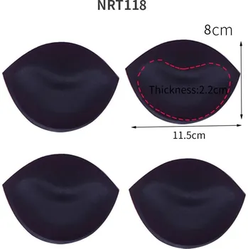 Těhotenské spodní prádlo Push up vložky pro sportovní podprsenky a bikiny | vložky do podprsenky - 2 páry černé