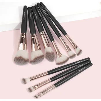 Kosmetický štětec Sada štětců na líčení pro makeup | kosmetické pomůcky 9 ks - Černý