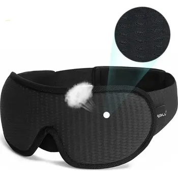 Pleťová maska 3d maska na spaní proti světlu | spací maska, oční maska - Černá-A