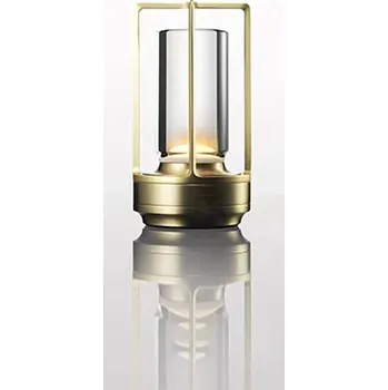 Lampička Nabíjecí křížová dotyková lampa s plynulým stmíváním | stolní lampa, noční světlo - Zlatý