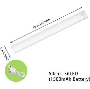 Noční světlo Noční světlo s pohybovým senzorem a USB nabíjením | osvětlení 3 ks - Kvádr 50 cm