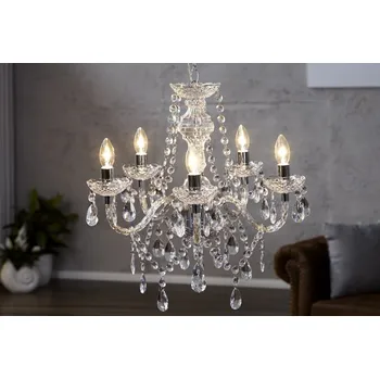 Lustr 5-ramenný - Diamonds, velký čirý