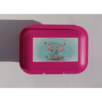 Svačinový box TVAR Dětský svačinový box malý - Slůně růžový