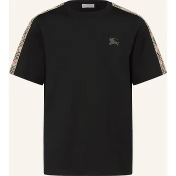 Dámské tričko Burberry Dětské Tričko S Galonovými Pruhy, černá, 140