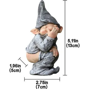 Zahradní dekorace Dekorace do zahrady s vtipným výrazem | zahradní socha - 1 ks pryskyřice