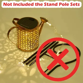 Zahradní dekorace Solární lampa- kovová konev s čidlem | Zahradní osvětlení, solární světlo - Bez sady stojanových tyčí