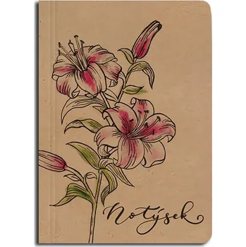 Notes tečkovaný A6 kraft&nbsp;Lilie