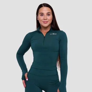 GymBeam Dámský sportovní top Ignite Dark Green S zelená