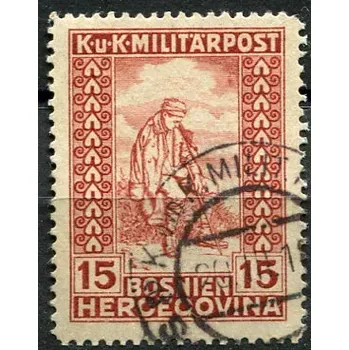 Poštovní známka (1918) MiNr. 143 - O - Bosna a Hercegovina (Rakousko-Uhersko) - válečný invalida Položka 2