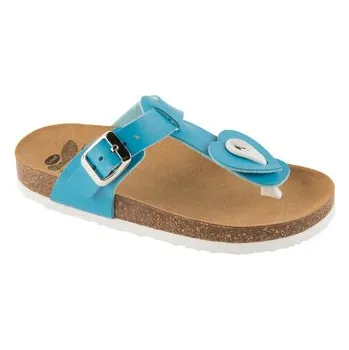 Chlapecké pantofle Scholl BOA VISTA KID tyrkysové dětské zdravotní žabky s ergonomickou stélkou Bioprint