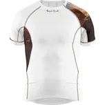 Pánské funkční triko krátký rukáv ROUTE 66 bílá Bamboo Ultra - Hnědá / 3XL