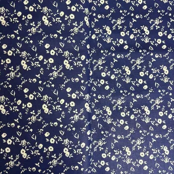 Tegatex Bavlněná látka metráž- modrotisk s kvítky