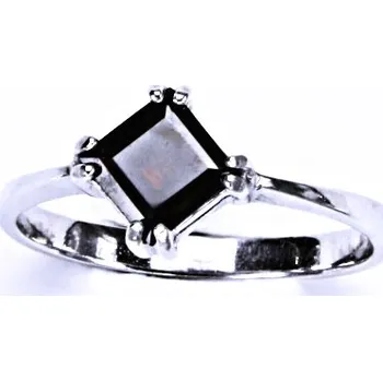 Prsten Zlatý prsten, přírodní granát, bílé i žluté zlato - T 1257