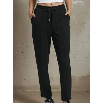 Sinsay - Kalhoty s příměsí viskózy - černá - 793EX-99X - 793EX-99X-S