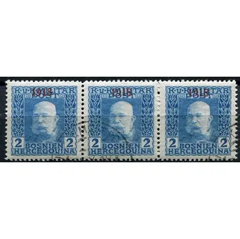 Poštovní známka (1918) MiNr. 148 - O - (3-pá) - Bosna a Hercegovina (Rakousko-Uhersko) - císař Franz Josef I.