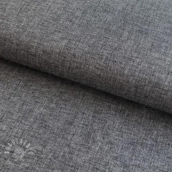 Len s bavlnou Fishbone black