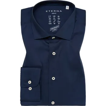 Pánská košile Košile Eterna Slim Fit Functional navy 3377_19F170 velikost: 45, délka rukávu: dlouhý rukáv
