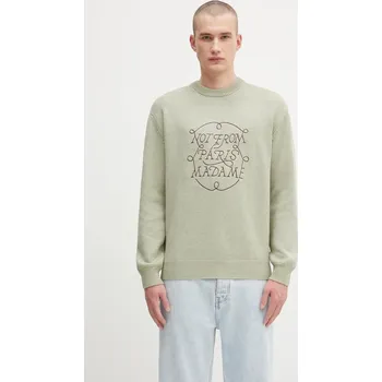 Dámský svetr Vlněný svetr Drôle de Monsieur La Maille Slogan Tresses, L, zelená, 91X