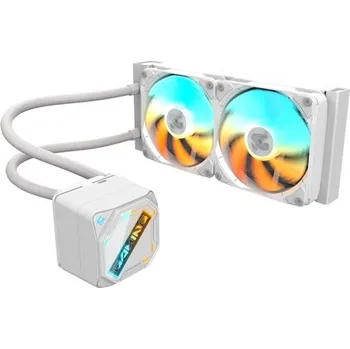 Počítač GIGABYTE Vodní chladič GAMING 240 ICE, 2x120mm, ARGB, LGA1851, AM5, bílá