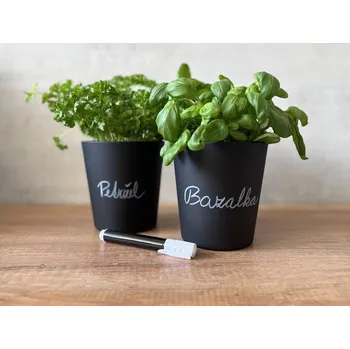 Obraz Keramické matné květináče s popisovačem