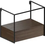 GSI NUBES/NORM konstrukce pod umyvadlo 80x50cm, černá mat/ořech MSAN80N