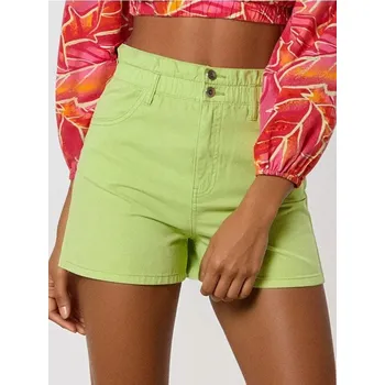 Sinsay - Kraťasy paperbag - zelená - 0393U-07J - 0393U-07J-32