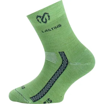 Lasting TJS 600 dětské merino ponožky zelená 25/26