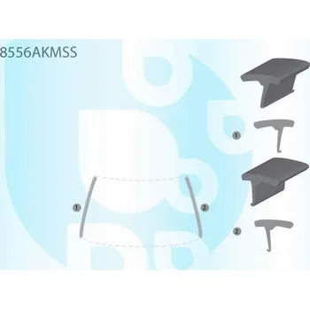 Autosklo PILKINGTON Bauset čelního skla - L+P postranní lišta AS 8556AKMSS