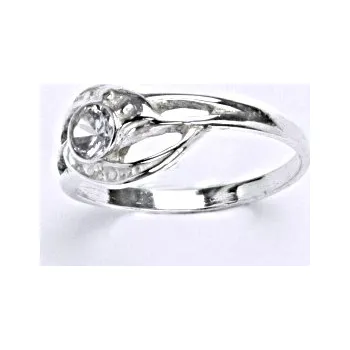 Prsten Zlatý prsten, zirkon lavender, bílé i žluté zlato - T 1041 L