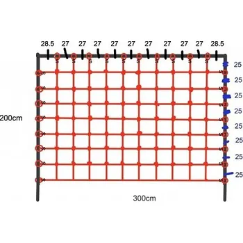 Doplněk pro dětské hřiště Lezecí síť 3 x 2 m Barva: Červené