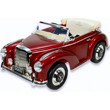 Dětské elektrovozidlo Mercedes-Benz 300S oldtimer s 2,4G, s baterií 12V/14Ah, vínová metalíza
