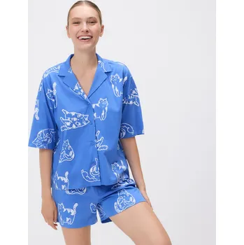 Dámské pyžamo Reserved - Dvoudílné pyžamo se vzorem - modrá - 033EY-55X - 033EY-55X-XXL