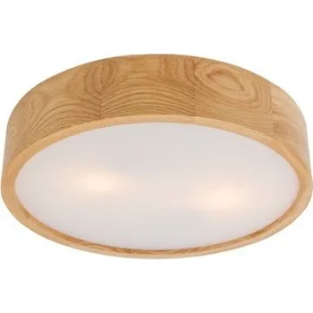 Stropní svítidlo s rámem v barvě dubu - průměr 37 cm