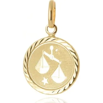 Přívěsek Přívěšek znamení Váhy ze žlutého zlata ZZ1419VAHF + dárek zdarma