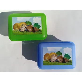 Svačinový box TVAR Dětský svačinový box dělený - Kluk a pes