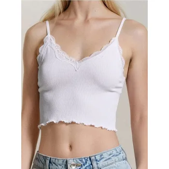 Dámské tričko Sinsay - Top - bílá - 660BE-00X - 660BE-00X-L