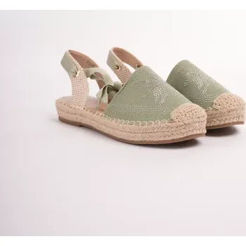 Dámské tenisky PASS dámské espadrilky na tkaničku zelené