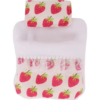 Spací pytel s polštářkem pro panenky LABUBU (17 cm) Barva: jahůdky (XM2443)