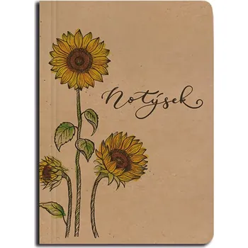 Blok Notes linkovaný A6 kraft Slunečnice