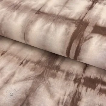 Bavlněná látka HAND TIE DYE mauve