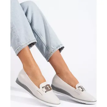 Dámské polobotky Praktické polobotky dámské bílé platforma 36