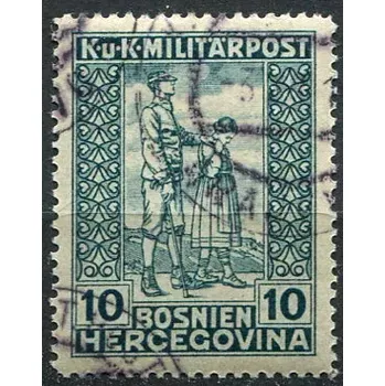 Poštovní známka (1918) MiNr. 142 - O - Bosna a Hercegovina (Rakousko-Uhersko) - válečný invalida Položka 1